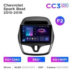Radio samochodowe Teyes CC3 2k 6+128 Gb 360° Chevrolet Spark Beat 2015-2018 (F2) 9"