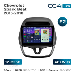 Radio samochodowe Teyes CC4 Pro 2k 12+256 Gb Chevrolet Spark Beat 2015-2018 (F2) 9"
