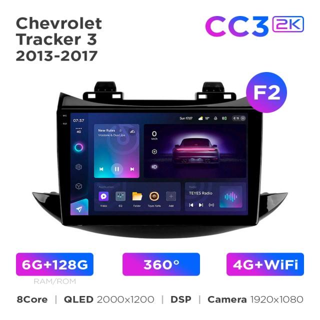 Radio samochodowe Teyes CC3 2k 6+128 Gb 360° Chevrolet Tracker 3 2013-2017 (F2) 9"