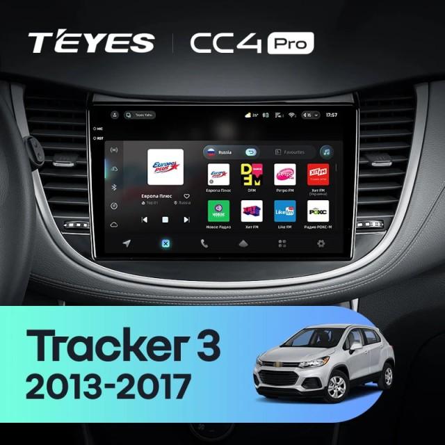Radio samochodowe Teyes CC4 Pro 2k 8+128 Gb Chevrolet Tracker 3 2013-2017 (F2) 9"