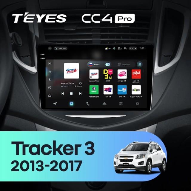 Radio samochodowe Teyes CC4 Pro 2k 8+128 Gb Chevrolet Tracker 3 2013-2017 (F1) 9"