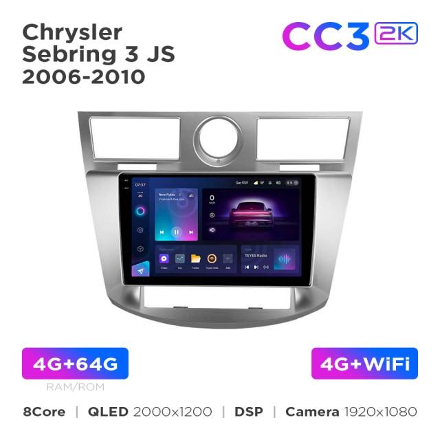 Radio samochodowe Teyes CC3 2k 4+64 Gb Chrysler Sebring 3 JS 2006-2010 9"