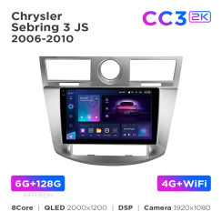 Radio samochodowe Teyes CC3 2k 6+128 Gb Chrysler Sebring 3 JS 2006-2010 9