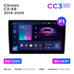 Radio samochodowe Teyes CC3 2k 6+128 Gb Citroen C3-XR 2019-2020 (F1) 10"