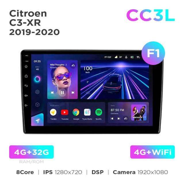 Radio samochodowe do Citroen C3-XR 2019-2020 (F1) Teyes CC3L 4+32 Gb 10"
