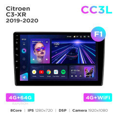 Radio samochodowe Teyes CC3L 4+64 Gb Citroen C3-XR 2019-2020 (F1) 10"