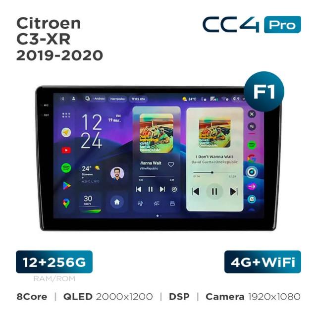 Radio samochodowe Teyes CC4 Pro 2k 12+256 Gb Citroen C3-XR 2019-2020 (F1) 10"