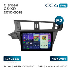 Radio samochodowe Teyes CC4 Pro 2k 12+256 Gb Citroen C3-XR 2010-2018 (F2) 10"