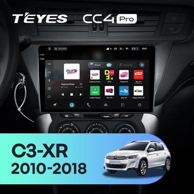 Radio samochodowe Teyes CC4 Pro 2k 8+128 Gb Citroen C3-XR 2010-2018 (F2) 10"
