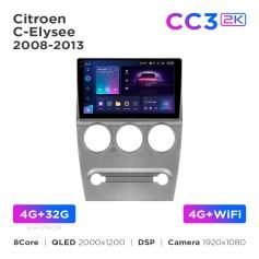 Radio samochodowe Teyes CC3 2k 4+32 Gb Citroen C-Elysee 2008-2013 9"