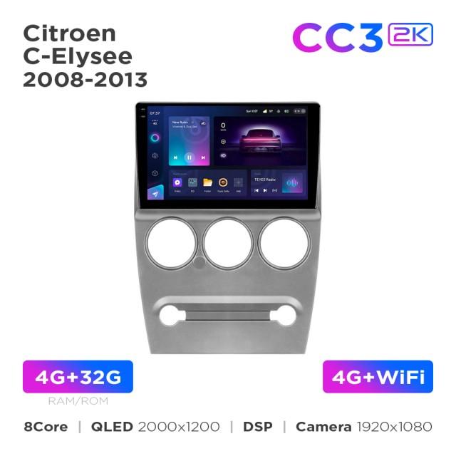 Radio samochodowe Teyes CC3 2k 4+32 Gb Citroen C-Elysee 2008-2013 9"