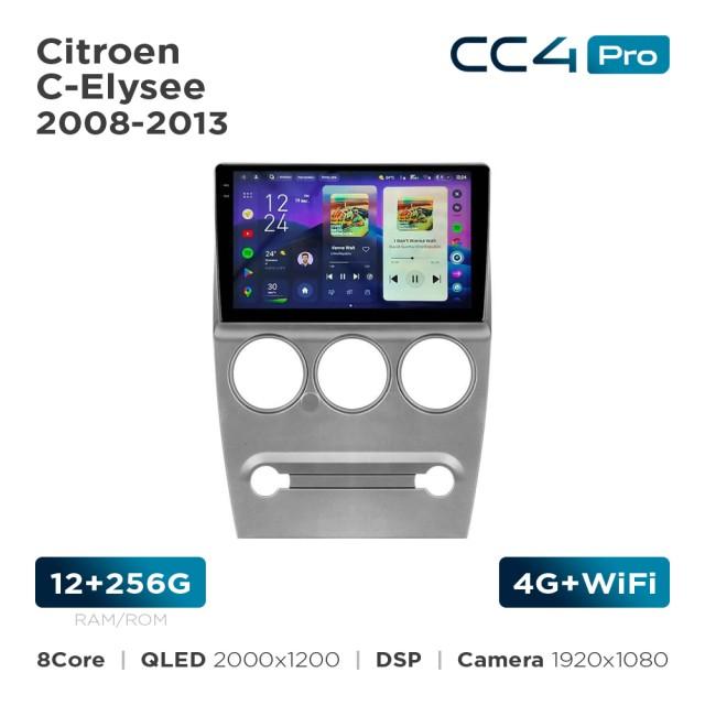 Radio samochodowe Teyes CC4 Pro 2k 12+256 Gb Citroen C-Elysee 2008-2013 9"