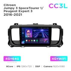 Radio samochodowe Teyes CC3L 4+64 Gb Citroen Jumpy 3 SpaceTourer 1 / Peugeot Expert 3 2016-2021 9"