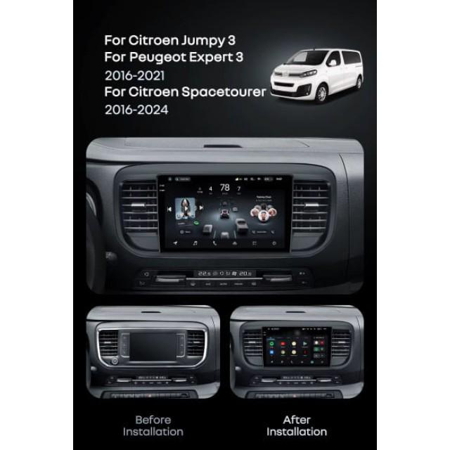 Radio samochodowe Teyes CC4 Pro 2k 8+128 Gb Citroen Jumpy 3 SpaceTourer 1 / Peugeot Expert 3 2016-2021 9"