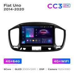 Radio samochodowe Teyes CC3 2k 4+64 Gb Fiat Uno 2014-2020 9"