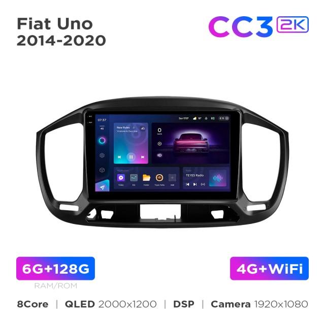 Radio samochodowe Teyes CC3 2k 6+128 Gb Fiat Uno 2014-2020 9"
