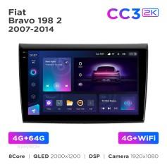 Radio samochodowe Teyes CC3 2k 4+64 Gb Fiat Bravo 198 2 2007-2014 9"