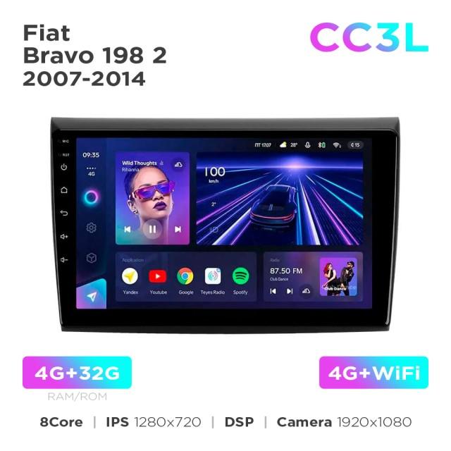Radio samochodowe do Fiat Bravo 198 2 2007-2014 Teyes CC3L 4+32 Gb 9"