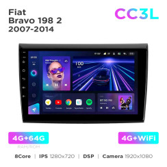 Radio samochodowe Teyes CC3L 4+64 Gb Fiat Bravo 198 2 2007-2014 9"