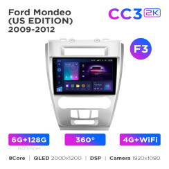 Radio samochodowe Teyes CC3 2k 6+128 Gb 360° Ford Mondeo (US EDITION) 2009-2012 (F3) 10