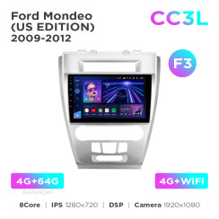 Radio samochodowe Teyes CC3L 4+64 Gb Ford Mondeo (US EDITION) 2009-2012 (F3) 10"