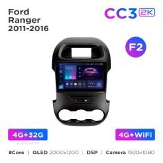 Radio samochodowe Teyes CC3 2k 4+32 Gb Ford Ranger 2011-2016 (F2) 9"