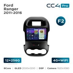 Radio samochodowe Teyes CC4 Pro 2k 12+256 Gb Ford Ranger 2011-2016 (F2) 9"