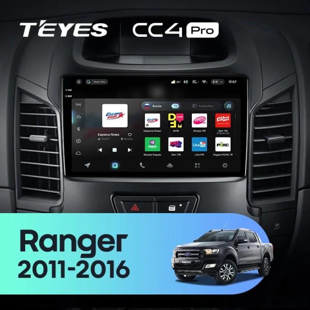 Radio samochodowe Teyes CC4 Pro 2k 8+128 Gb Ford Ranger 2011-2016 (F2) 9"