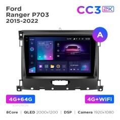 Radio samochodowe Teyes CC3 2k 4+64 Gb Ford Ranger P703 2015-2022 (A) 9"