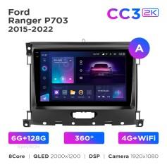 Radio samochodowe Teyes CC3 2k 6+128 Gb 360° Ford Ranger P703 2015-2022 (A) 9