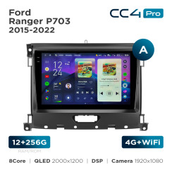 Radio samochodowe Teyes CC4 Pro 2k 12+256 Gb Ford Ranger P703 2015-2022 (A) 9"