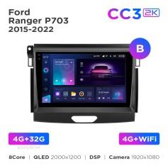 Radio samochodowe Teyes CC3 2k 4+32 Gb Ford Ranger P703 2015-2022 (B) 9"