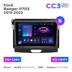 Radio samochodowe Teyes CC3 2k 6+128 Gb Ford Ranger P703 2015-2022 (B) 9"