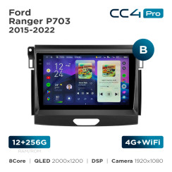 Radio samochodowe Teyes CC4 Pro 2k 12+256 Gb Ford Ranger P703 2015-2022 (B) 9"
