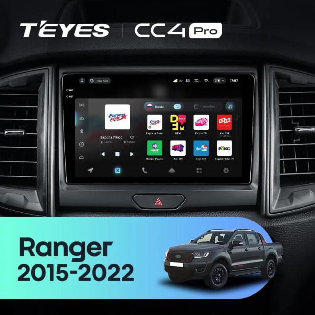 Radio samochodowe Teyes CC4 Pro 2k 8+128 Gb Ford Ranger P703 2015-2022 (B) 9"