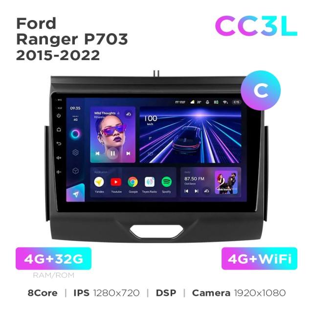Radio samochodowe do Ford Ranger P703 2015-2022 (C) Teyes CC3L 4+32 Gb 9"