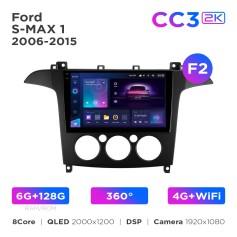 Radio samochodowe Teyes CC3 2k 6+128 Gb 360° Ford S-MAX 1 2006-2015 (F2) 9"