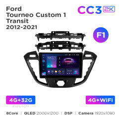 Radio samochodowe Teyes CC3 2k 4+32 Gb Ford Tourneo Custom 1 / Transit 2012-2021 (F1) 9"