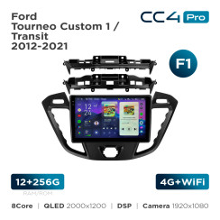 Radio samochodowe Teyes CC4 Pro 2k 12+256 Gb Ford Tourneo Custom 1 / Transit 2012-2021 (F1) 9"