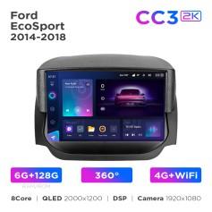 Radio samochodowe Teyes CC3 2k 6+128 Gb 360° Ford EcoSport 2014-2018 9"