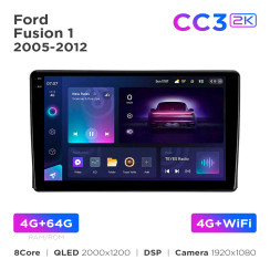 Radio samochodowe Teyes CC3 2k 4+64 Gb Ford Fusion 1 2005-2012 9"