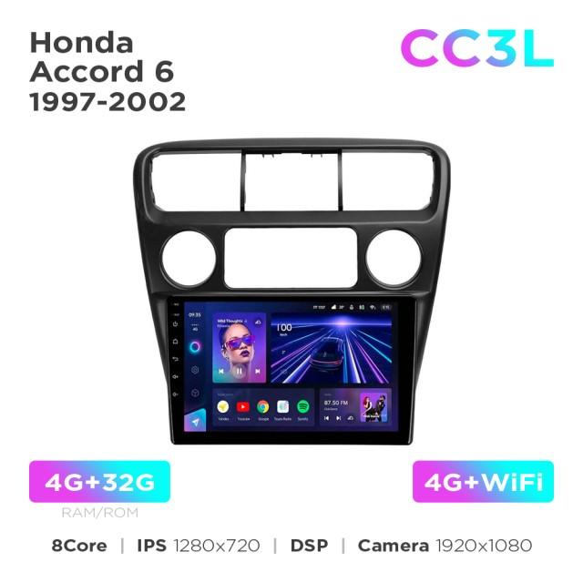 Radio samochodowe do Honda Accord 6 1997-2002 Teyes CC3L 4+32 Gb 9"