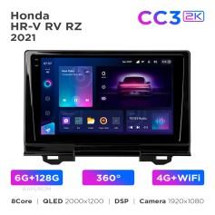 Radio samochodowe Teyes CC3 2k 6+128 Gb 360° Honda HR-V RV RZ 2021 9"