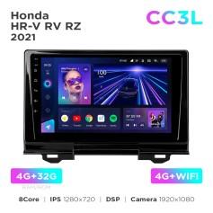 Radio samochodowe do Honda HR-V RV RZ 2021 Teyes CC3L 4+32 Gb 9"
