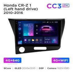 Radio samochodowe Teyes CC3 2k 4+64 Gb Honda CR-Z 1 2010-2016 9"