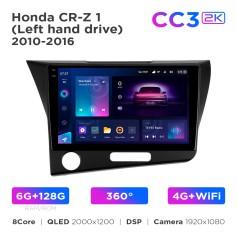 Radio samochodowe Teyes CC3 2k 6+128 Gb 360° Honda CR-Z 1 2010-2016 9"