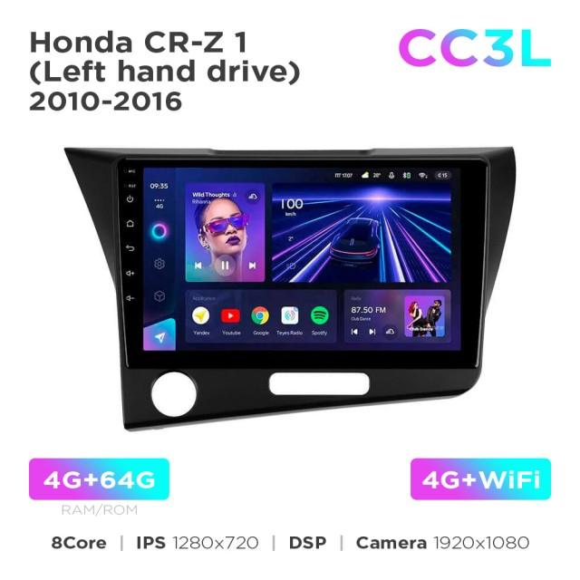 Radio samochodowe Teyes CC3L 4+64 Gb Honda CR-Z 1 2010-2016 9"