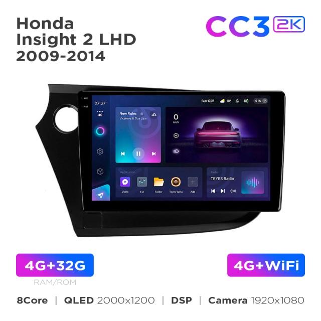 Radio samochodowe Teyes CC3 2k 4+32 Gb Honda Insight 2 LHD 2009-2014 9"