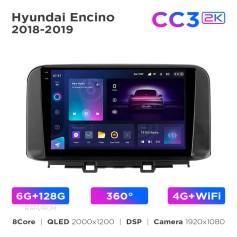 Radio samochodowe Teyes CC3 2k 6+128 Gb 360° Hyundai Encino 2018-2019 10"
