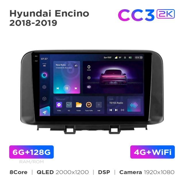 Radio samochodowe Teyes CC3 2k 6+128 Gb Hyundai Encino 2018-2019 10"